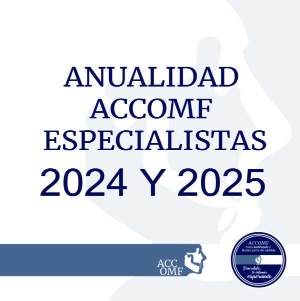 ANUALIDAD  ACCOMF  ESPECIALISTAS 2024 y 2025